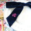 Intertwined Monogrammed Velvet Bow