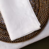 monogrammed white linen napkin