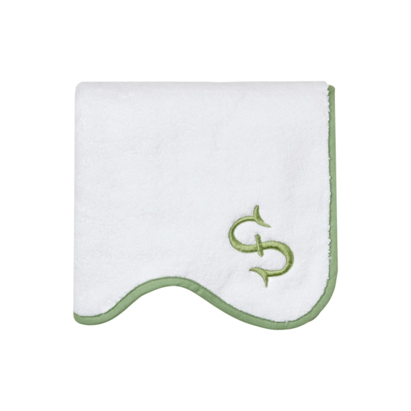 Monogrammed Scallop Hand Towels