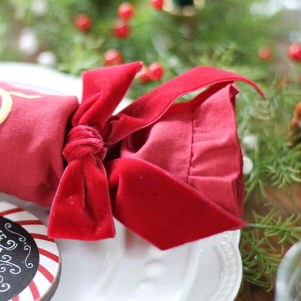 Burgundy Ruffle Christmas Cracker