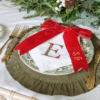 LINEN HEMSTITCH NAPKIN - Winter Monogram Napkins