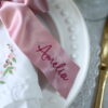 embroidered satin ribbon bow