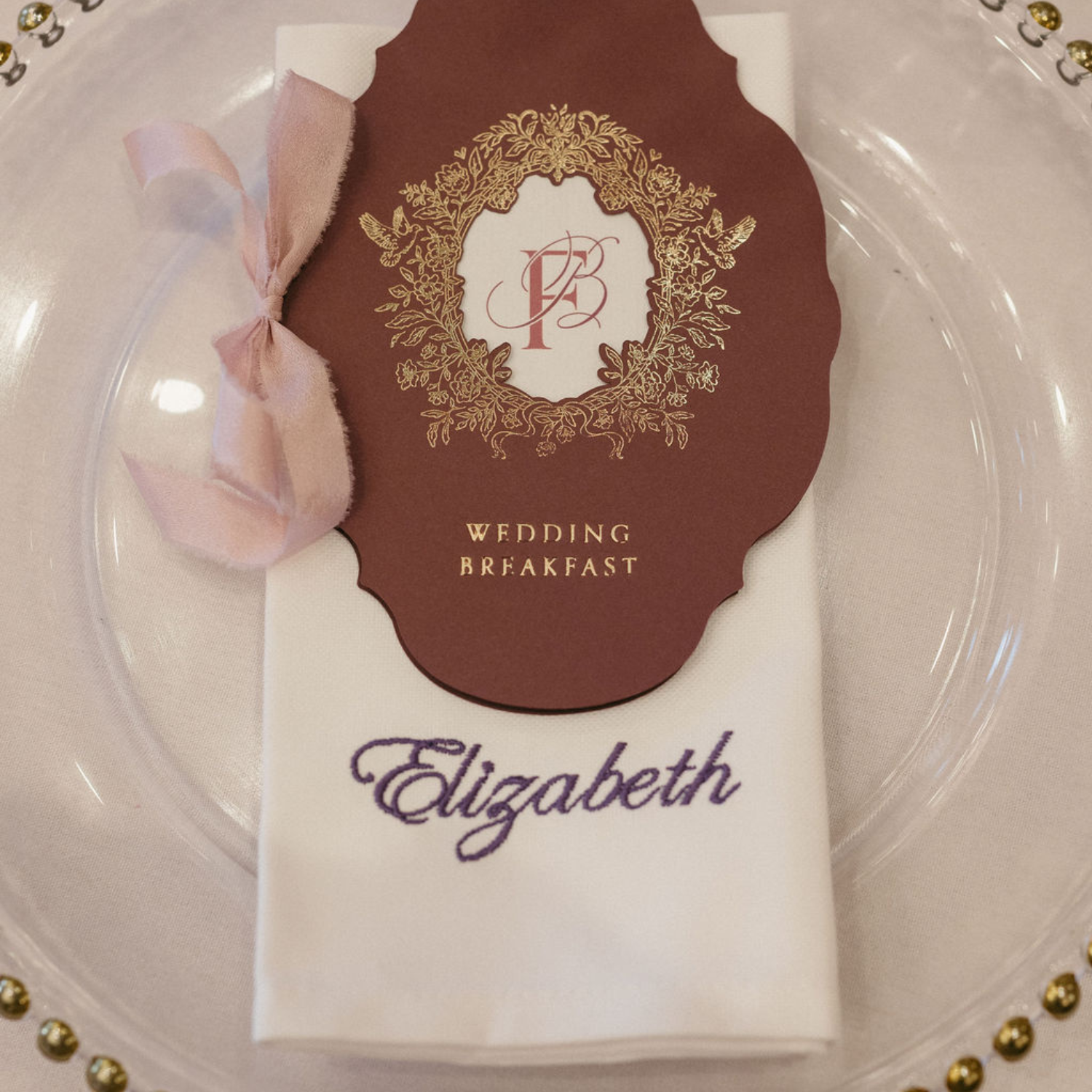 COTTON NAPKINS Personalised with Guest Name
