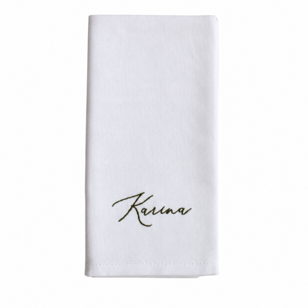 COTTON NAPKINS, Personalised with Guest Name