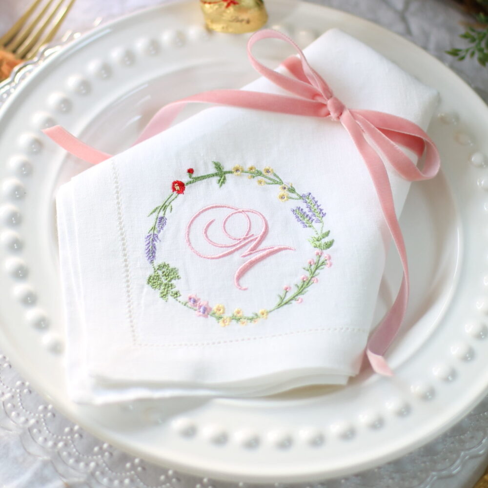 The Embroidered Napkin Company Custom Embroidered Napkins