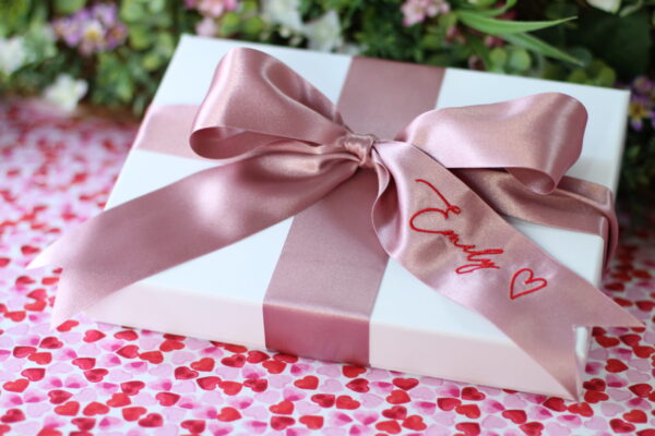 personalised satin ribbon for gift wrapping