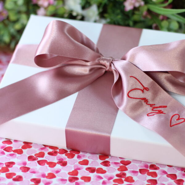 personalised satin ribbon for gift wrapping