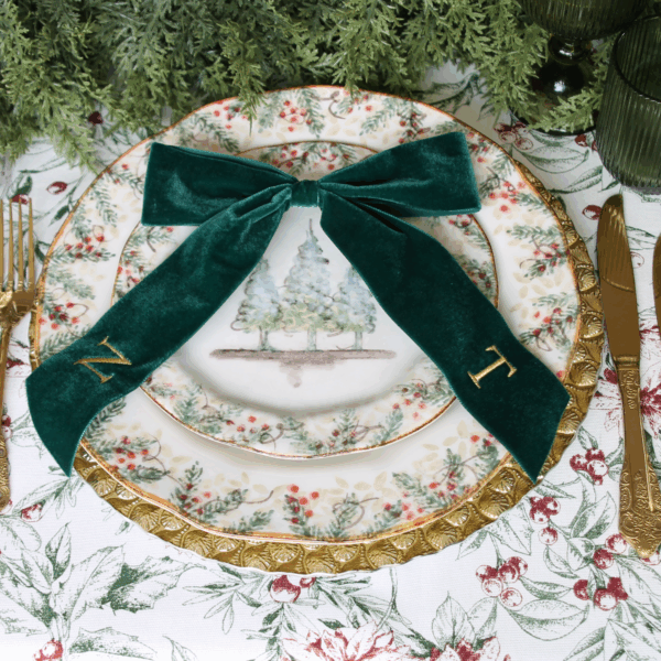 Personalised Velvet Bow – Perfect for Place Settings
