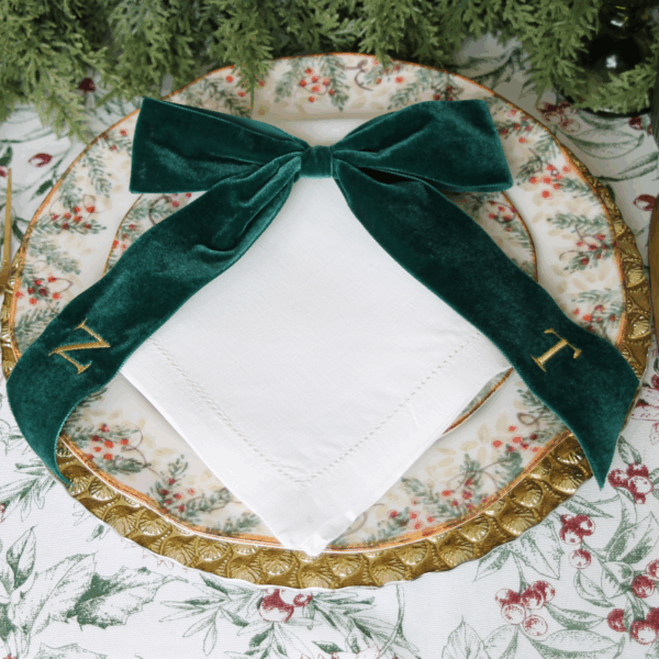 Personalised Velvet Bow – Perfect for Place Settings