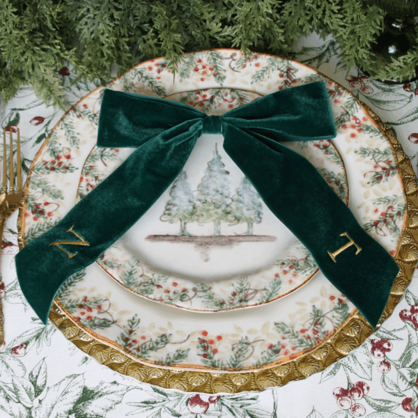 Personalised Velvet Bow – Perfect for Place Settings