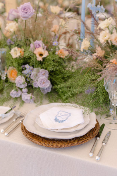 Luxury Floral Wedding With Custom Napkins
