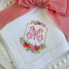 Summer wedding monogram crest
