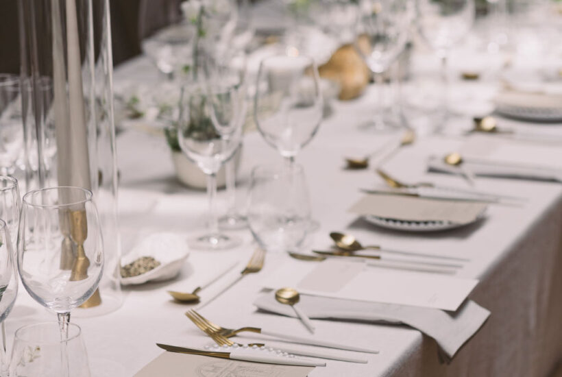 An Elegant Cotswold's Wedding With Personalised Linen Napkins
