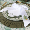 LINEN SCALLOP NAPKINS With Sage Green Scallop – Place Setting Napkin