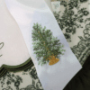 Napkin Ribbon Ties Embroidered with Christmas Tree