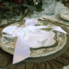 Napkin Ribbon Ties Embroidered with Christmas Tree