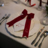 Chic Velvet Bow Personalised Bow Place Setting, with Ties & Available in 3 Length