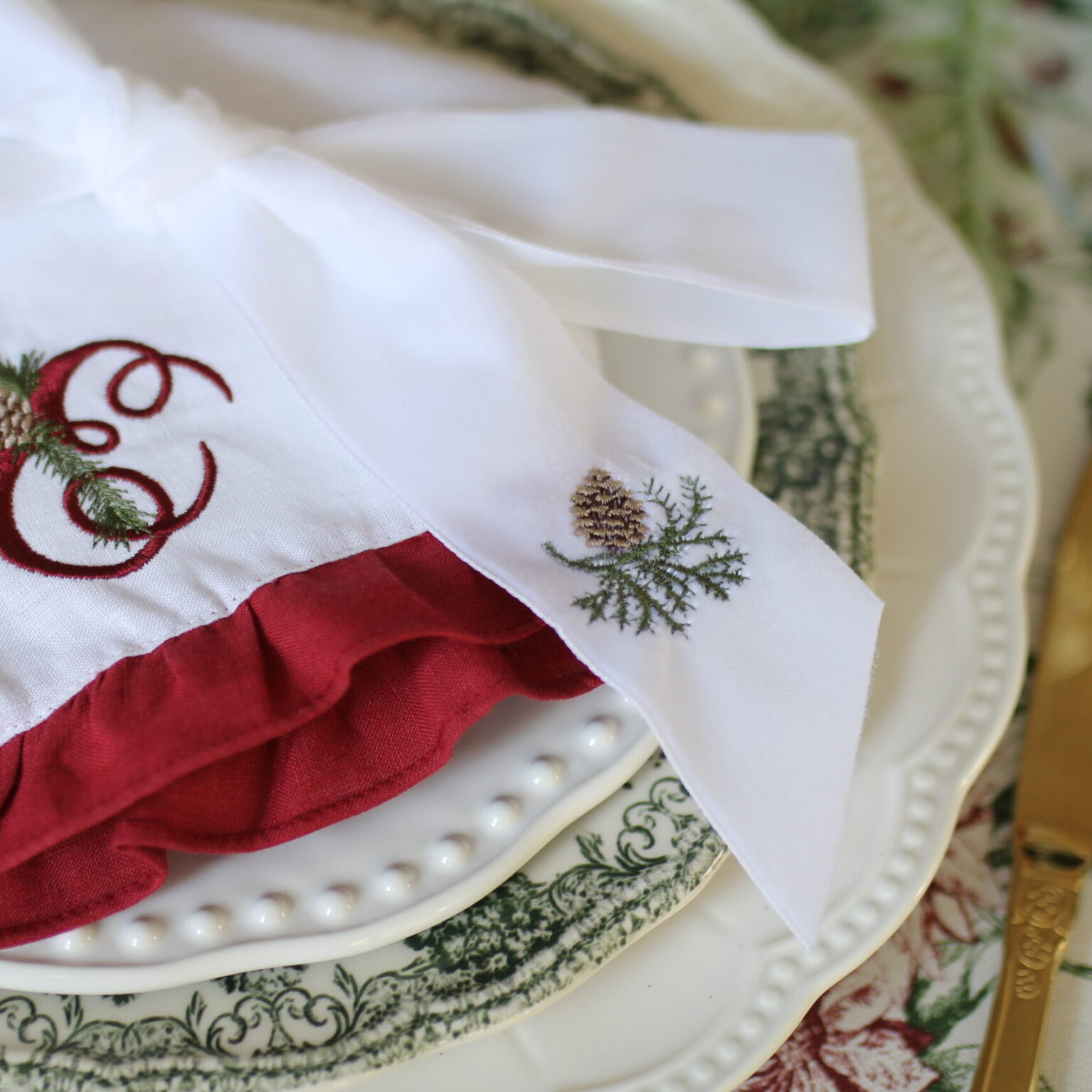 The Embroidered Napkin Company Custom Embroidered Napkins