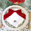 Chic Velvet Bow Personalised Bow Place Setting, with Ties & Available in 3 Length