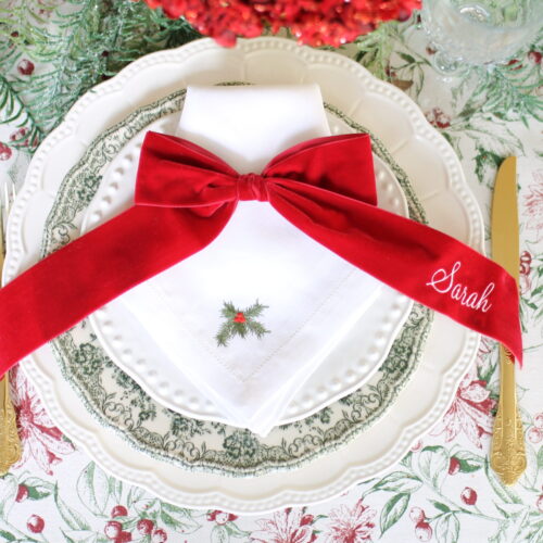 Personalised Bow Place Setting