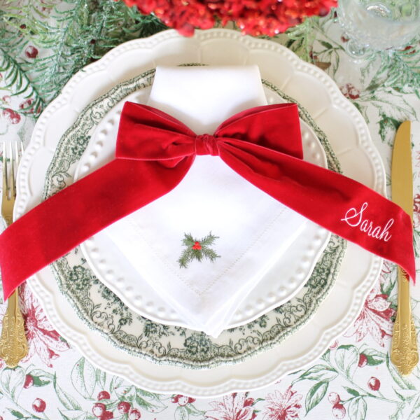 Personalised Bow Place Setting