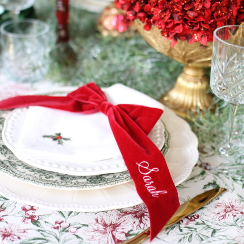 Personalised Bow Place Setting