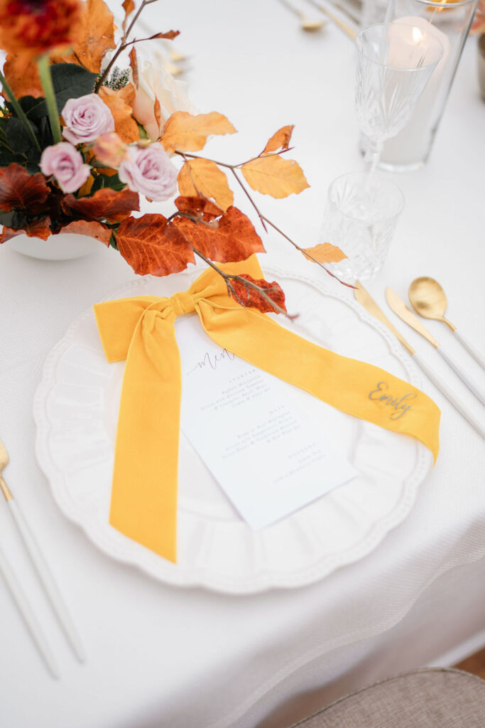 Elevate Your Table Styling With Our Personalised Bow Place Settings 