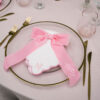 Chic Velvet Bow Personalised Bow Place Setting, with Ties & Available in 3 Length