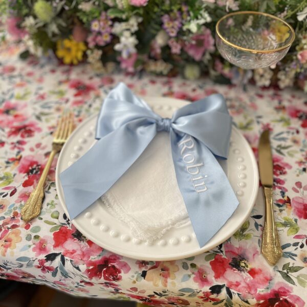 Large personalised napkin bow