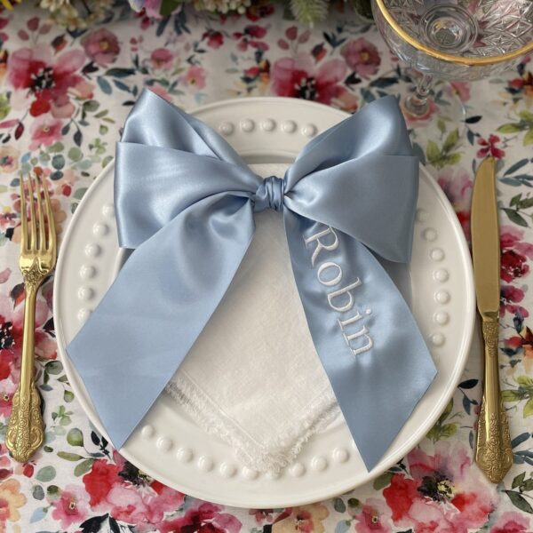 Large personalised napkin bow