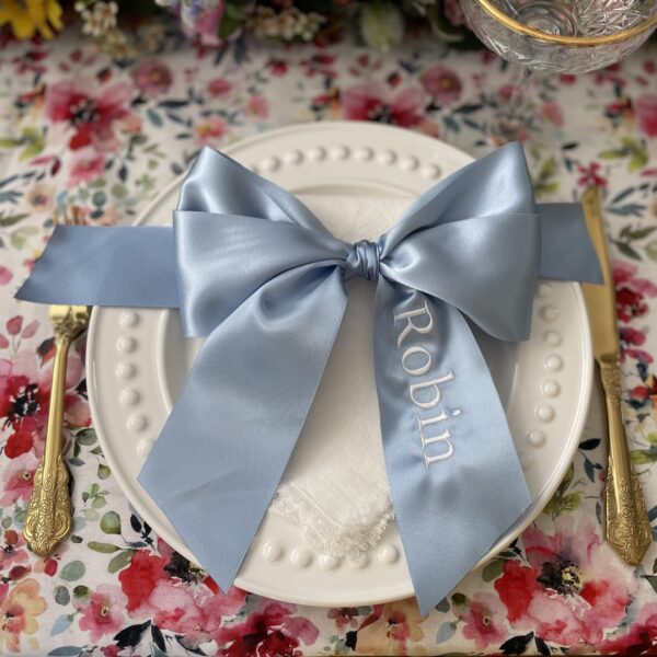 Large personalised napkin bow