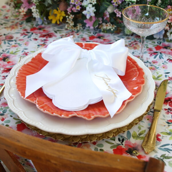 Large personalised napkin bow