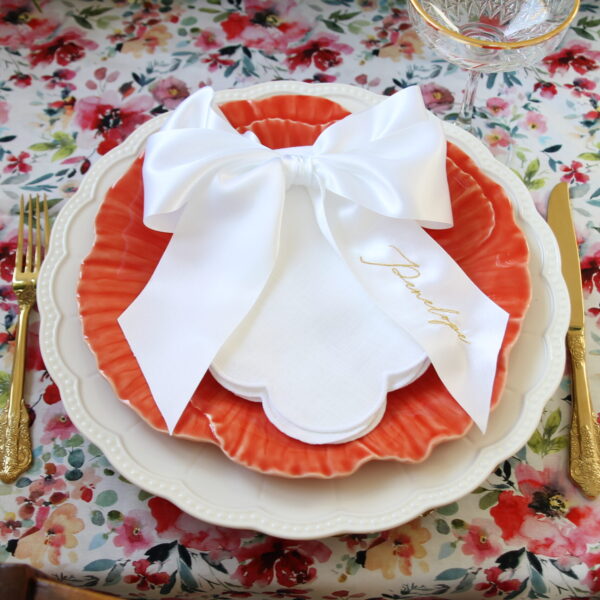 large personalised napkin bow