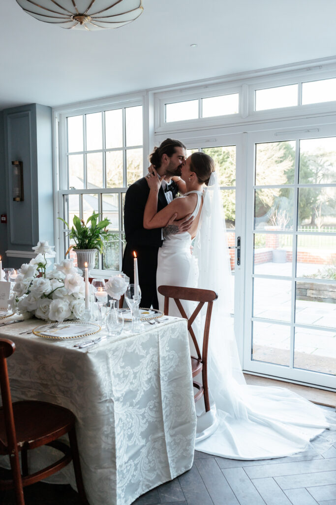 Monochrome Wedding With Custom Wedding Napkins At Worlington Hall