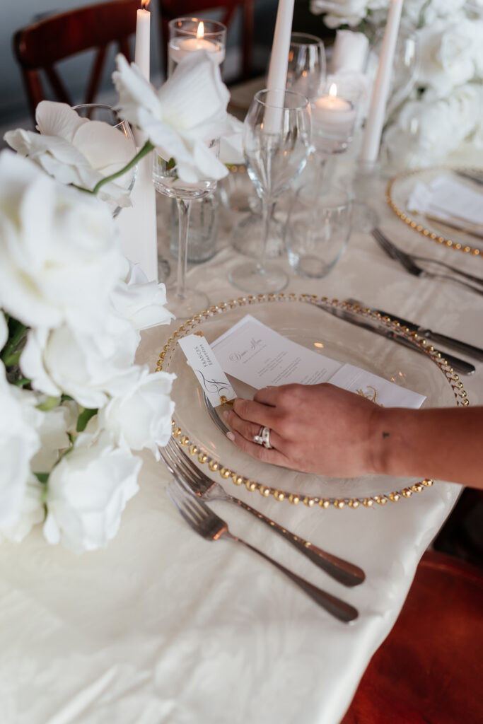 Monochrome Wedding With Custom Wedding Napkins At Worlington Hall