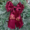 Monogram Christmas Wreath Bow