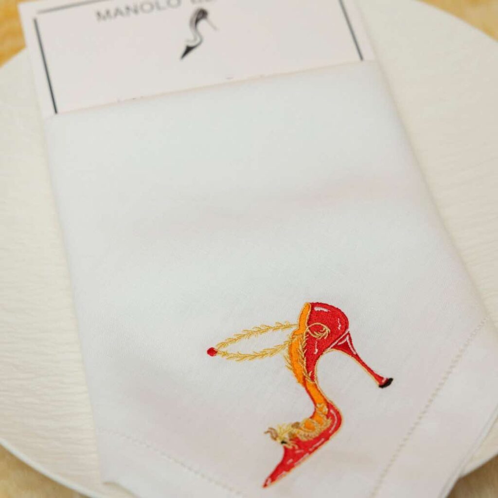 Bespoke Brand Napkins For Manolo Blahnik