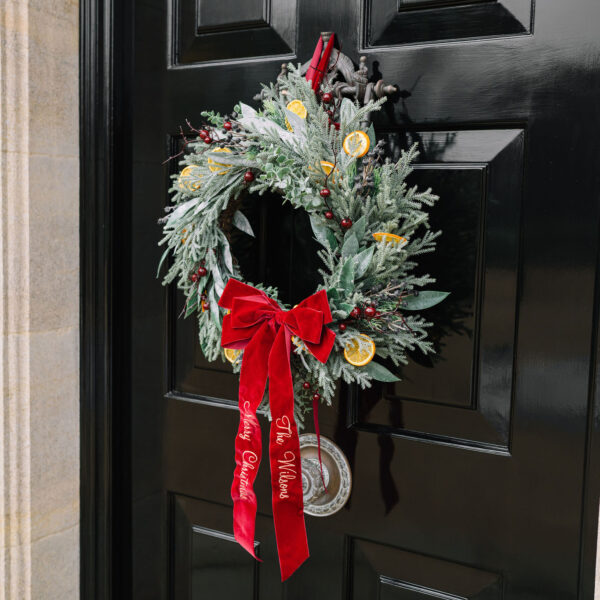 Personalised Wreath Ribbon bow