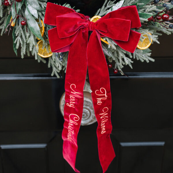 Personalised Wreath Ribbon bow