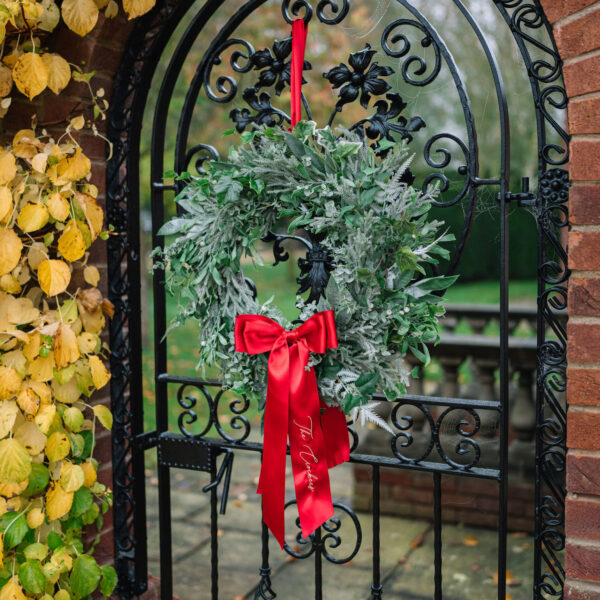 Personalised Christmas Wreath Bow