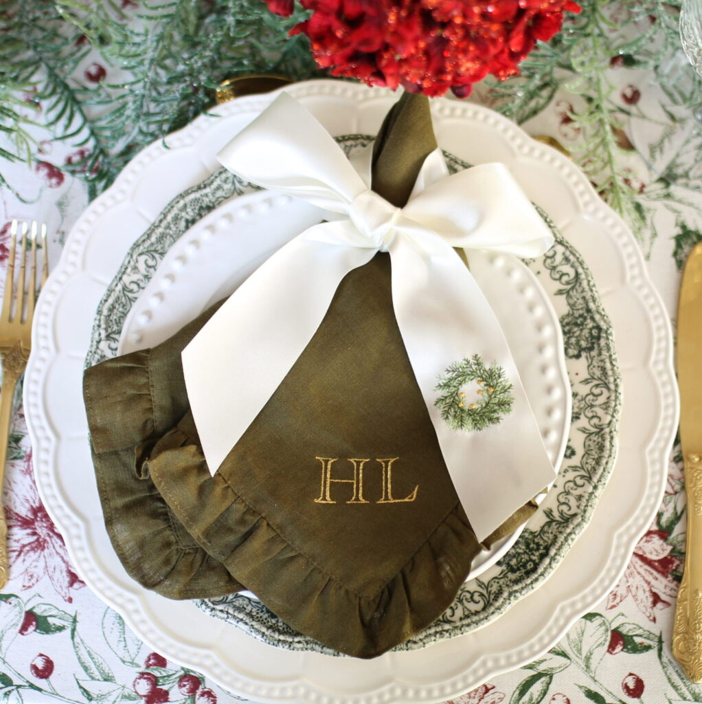 Elevate Your Festive Decor With Our Personalised Christmas Napkins and Bows