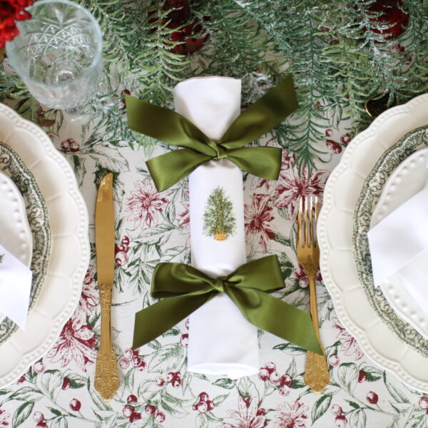 Reusable Crackers embroidered Christmas tree