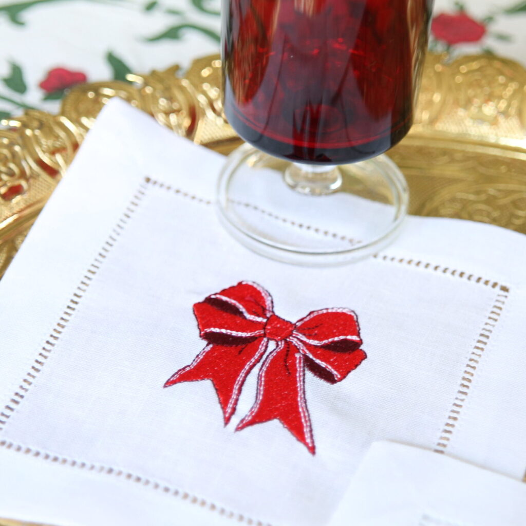 Elevate Your Festive Decor With Our Personalised Christmas Napkins and Bows