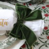 MAXI RUFFLE CHRISTMAS CRACKER – Reusable Crackers Once “Pulled” Becomes Full Size Napkin – Personalised with Pine Monogram Name