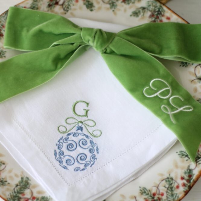 Elevate Your Festive Decor With Our Personalised Christmas Napkins and Bows