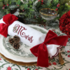 MAXI CHRISTMAS CRACKER - Reusable Crackers Once "Pulled" Become Scallop Napkin - Personalised with Pine Monogram Name