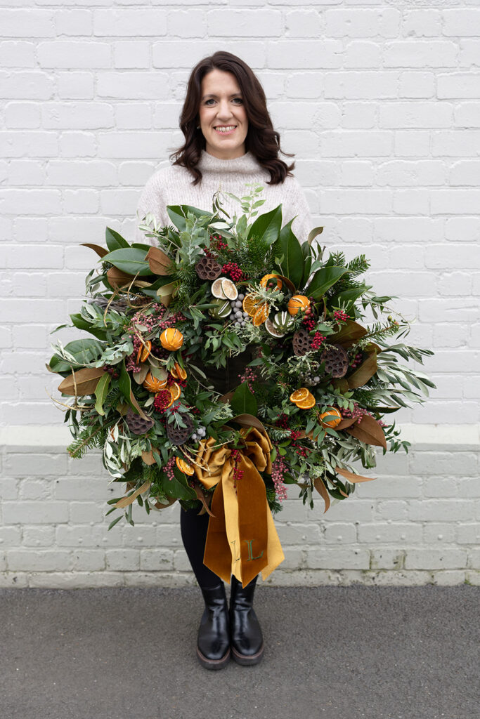 Christmas Styling Ideas and Bespoke Wreath For Lincolnshire Life