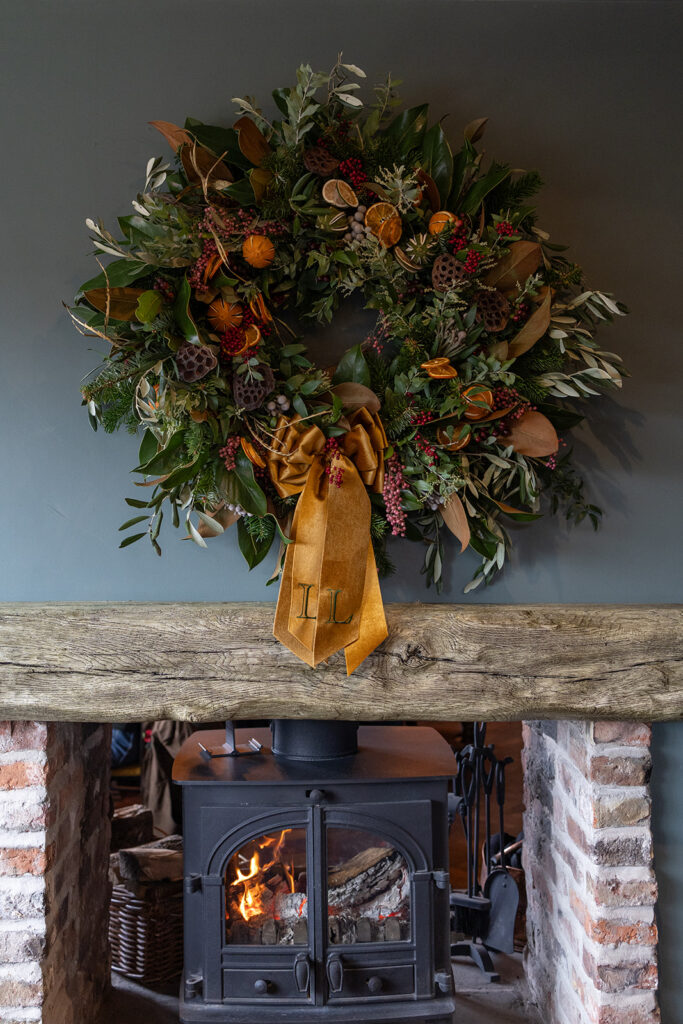 Christmas Styling Ideas and Bespoke Wreath For Lincolnshire Life