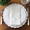 WASHED LINEN WITH CONTRAST HEMSTITCH NAPKIN - Personalised with Name or Monogram