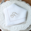 WASHED LINEN WITH CONTRAST HEMSTITCH NAPKIN - Personalised with Name or Monogram